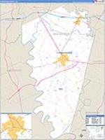 Woodford, Ky Carrier Route Wall Map