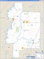 Woodruff, Ar Carrier Route Wall Map