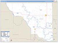 Woods, Ok Carrier Route Wall Map