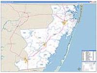 Worcester, Md Carrier Route Wall Map