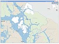 Wrangell Petersburg Borough (), Ak Carrier Route Wall Map