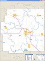Wyandot, Oh Carrier Route Wall Map