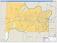 Wyandotte, Ks Carrier Route Wall Map