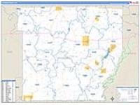 Wyoming, Ny Carrier Route Wall Map