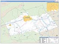 Wythe, Va Carrier Route Wall Map
