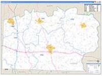 Yadkin, Nc Carrier Route Wall Map