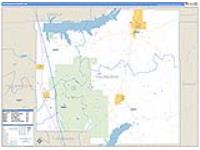 Yalobusha, Ms Carrier Route Wall Map