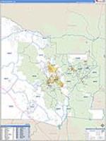 Yavapai, Az Carrier Route Wall Map