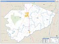 Yazoo, Ms Carrier Route Wall Map