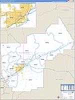 Yellowstone, Mt Carrier Route Wall Map
