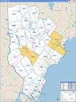 York, Me Carrier Route Wall Map