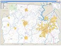 York, Sc Carrier Route Wall Map