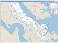York, Va Carrier Route Wall Map