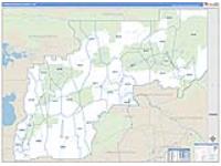 Yukon Koyukuk Borough (), Ak Carrier Route Wall Map