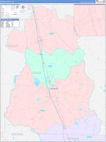 Cook County, GA Wall Map Satellite ZIP Style by MarketMAPS - MapSales