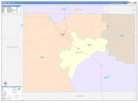 Dimmit County, TX Wall Map Satellite ZIP Style by MarketMAPS - MapSales