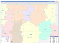 Divide County, ND Wall Map Satellite ZIP Style by MarketMAPS - MapSales