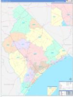 Horry County, SC Wall Map Satellite ZIP Style by MarketMAPS - MapSales