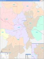 Lenoir, Nc Wall Map