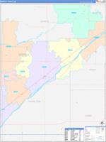 Merrick County, NE Wall Map Satellite ZIP Style by MarketMAPS - MapSales