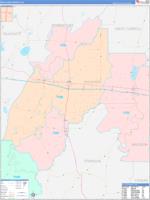 Richland Parish (), La Wall Map