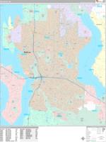 Bellevue Washington Zip Code Wall Map (Red Line Style) by MarketMAPS ...