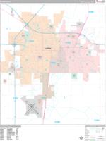 Champaign Wall Map Zip Code