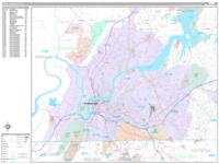 Chattanooga Tennessee Zip Code Wall Map (Basic Style) by MarketMAPS ...