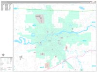 Elkhart Indiana Zip Code Wall Map (Basic Style) by MarketMAPS - MapSales