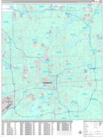 in Zip Code Map Laminated Working Maps Zip Code Wall Map of Indianapolis 
