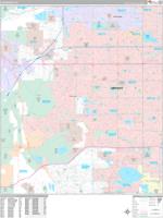 Lakewood Colorado Zip Code Wall Map (Basic Style) by MarketMAPS - MapSales