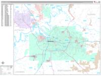 Montgomery Alabama Zip Code Wall Map Basic Style By MarketMAPS MapSales