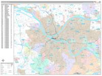 Pittsburgh Pennsylvania Zip Code Wall Map (Red Line Style) by Pittsburgh Pennsylvania Zip Code Wall Map (Red Line Style) by
