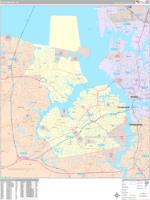 Portsmouth Wall Map Zip Code