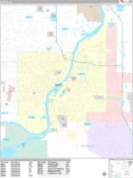 Saginaw Michigan Zip Code Wall Map (Basic Style) by MarketMAPS - MapSales