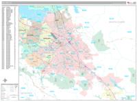 San Jose California Zip Code Wall Map (Red Line Style) by MarketMAPS ...