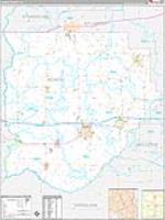 Acadia Parish (), La Carrier Route Wall Map