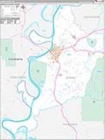 Adams, Ms Carrier Route Wall Map
