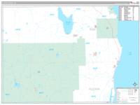 Alcona County, MI Zip Code Wall Map Basic Style by MarketMAPS - MapSales