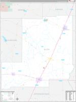 Allen County, LA Zip Code Wall Map Basic Style by MarketMAPS - MapSales