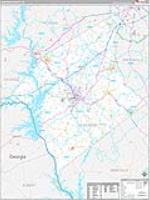 Anderson, Sc Carrier Route Wall Map