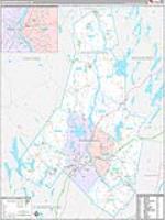 Androscoggin, Me Carrier Route Wall Map