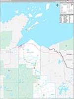 Ashland, Wi Carrier Route Wall Map