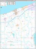 Ashtabula, Oh Carrier Route Wall Map