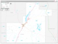 Atoka, Ok Carrier Route Wall Map