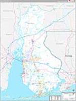 Baldwin, Al Carrier Route Wall Map