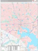 Baltimore City County, MD Zip Code Wall Map Red Line Style by ...