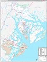 Beaufort, Sc Carrier Route Wall Map