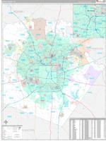 Bexar, Tx Carrier Route Wall Map
