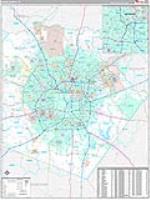 Bexar, Tx Carrier Route Wall Map